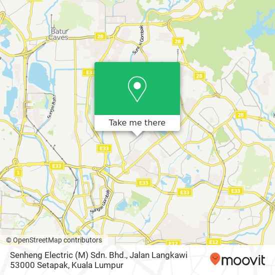 Peta Senheng Electric (M) Sdn. Bhd., Jalan Langkawi 53000 Setapak