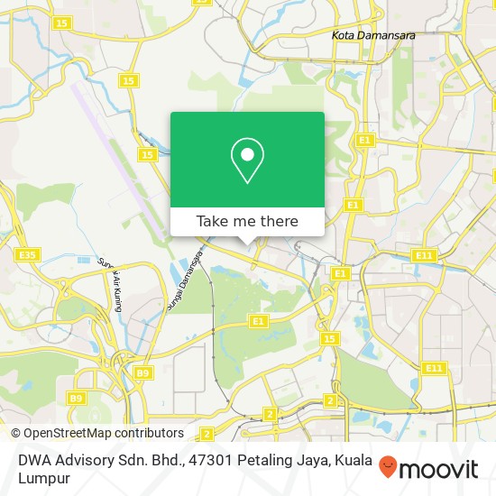 DWA Advisory Sdn. Bhd., 47301 Petaling Jaya map