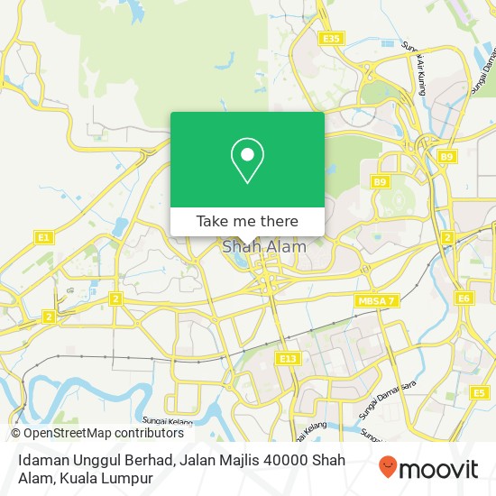 Peta Idaman Unggul Berhad, Jalan Majlis 40000 Shah Alam