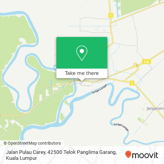 Peta Jalan Pulau Carey, 42500 Telok Panglima Garang
