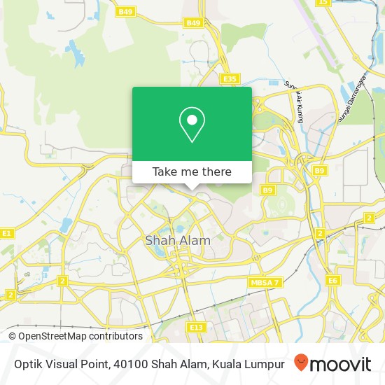 Optik Visual Point, 40100 Shah Alam map