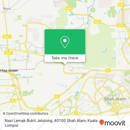 Peta Nasi Lemak Bukit Jelutong, 40100 Shah Alam