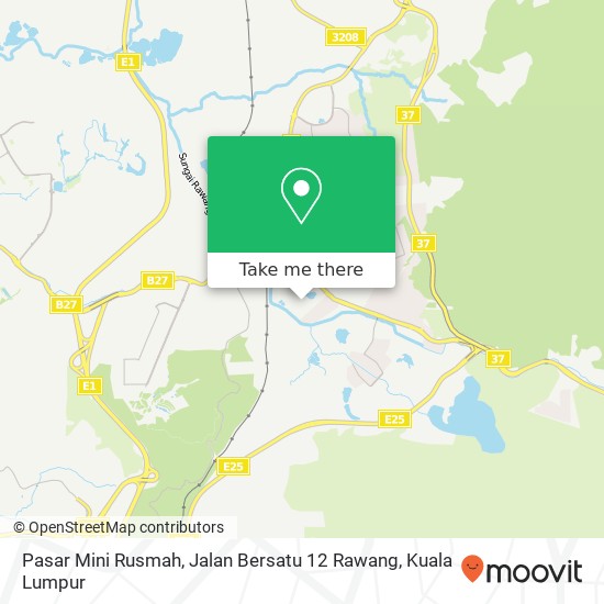 Pasar Mini Rusmah, Jalan Bersatu 12 Rawang map