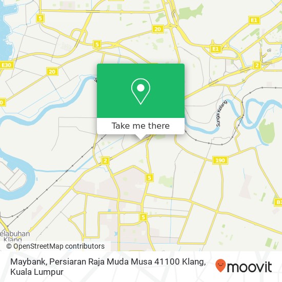 Peta Maybank, Persiaran Raja Muda Musa 41100 Klang