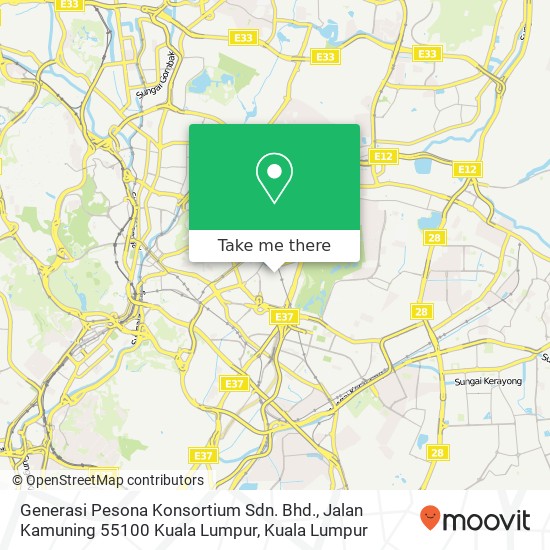 Generasi Pesona Konsortium Sdn. Bhd., Jalan Kamuning 55100 Kuala Lumpur map