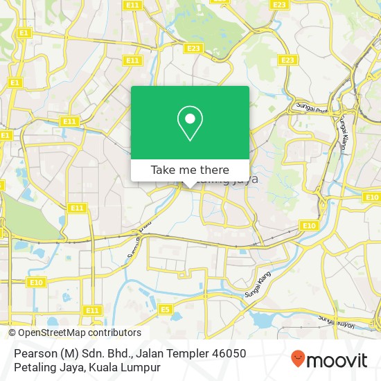 Pearson (M) Sdn. Bhd., Jalan Templer 46050 Petaling Jaya map