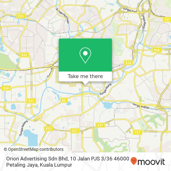 Orion Advertising Sdn Bhd, 10 Jalan PJS 3 / 36 46000 Petaling Jaya map