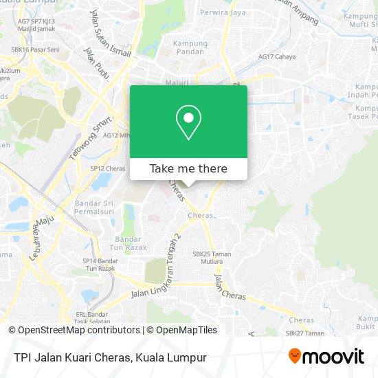 Peta TPI Jalan Kuari Cheras