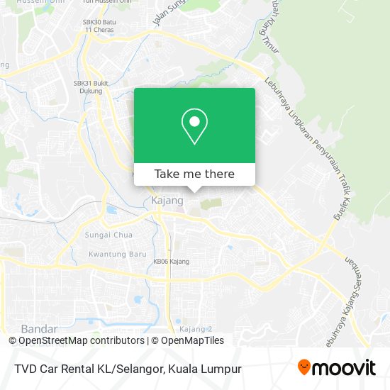 Peta TVD Car Rental KL/Selangor