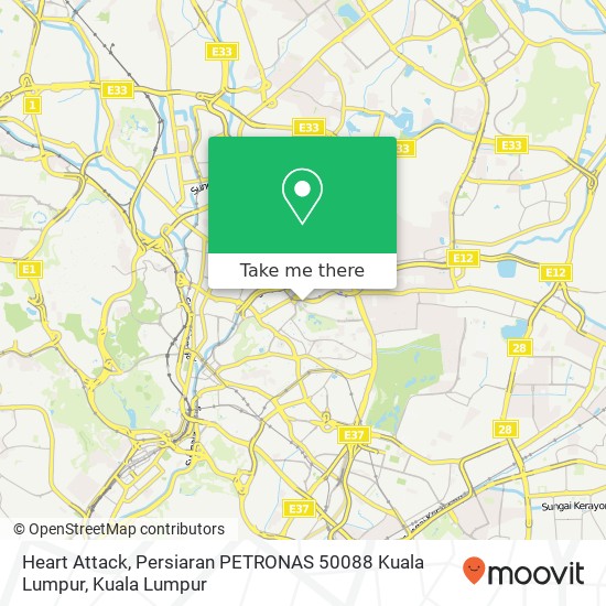 Heart Attack, Persiaran PETRONAS 50088 Kuala Lumpur map