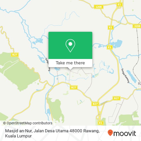 Peta Masjid an-Nur, Jalan Desa Utama 48000 Rawang