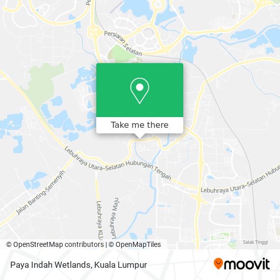 Paya Indah Wetlands map