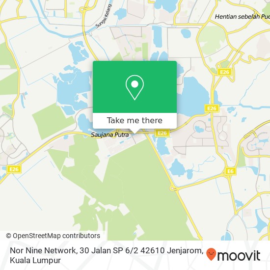 Peta Nor Nine Network, 30 Jalan SP 6 / 2 42610 Jenjarom