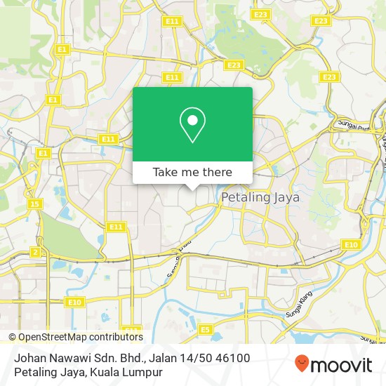 Johan Nawawi Sdn. Bhd., Jalan 14 / 50 46100 Petaling Jaya map