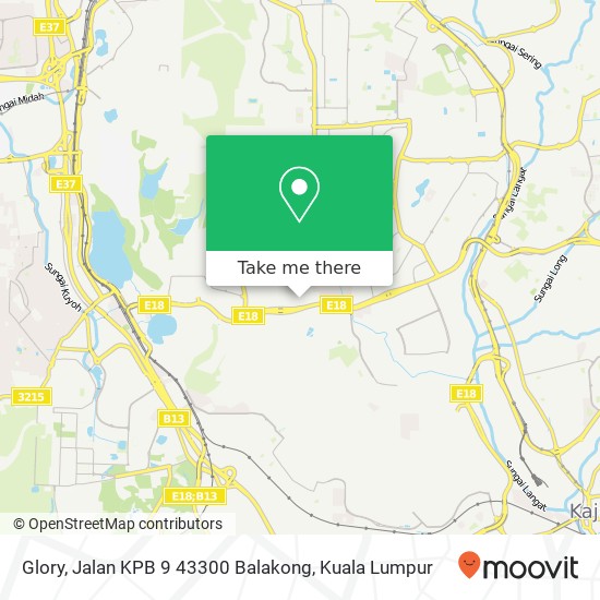 Glory, Jalan KPB 9 43300 Balakong map