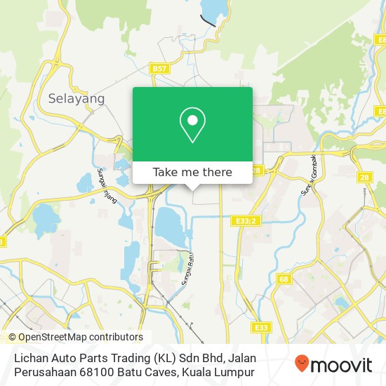 Peta Lichan Auto Parts Trading (KL) Sdn Bhd, Jalan Perusahaan 68100 Batu Caves