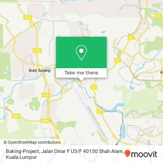 Baking-Project, Jalan Dinar F U3 / F 40150 Shah Alam map