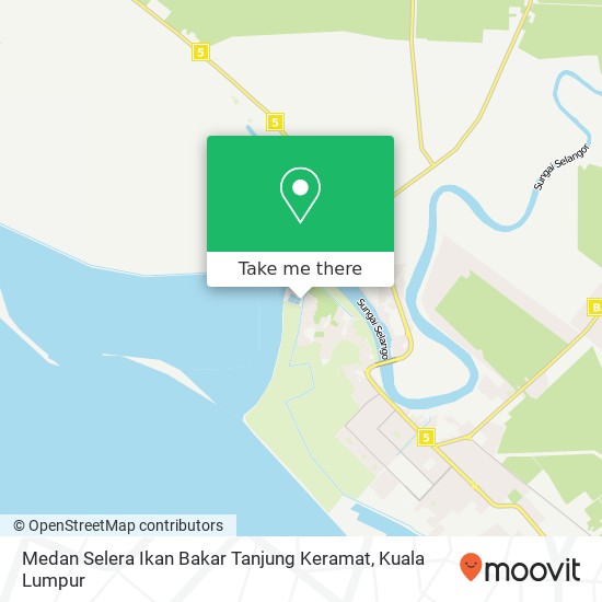 Medan Selera Ikan Bakar Tanjung Keramat, Jalan Tanjung Keramat 45000 Kuala Selangor map