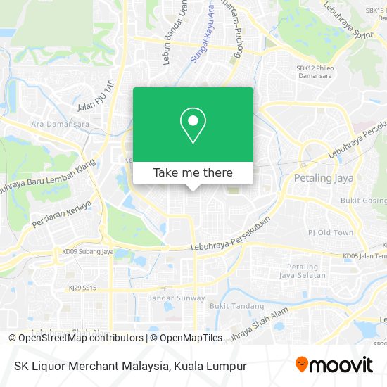 Peta SK Liquor Merchant Malaysia