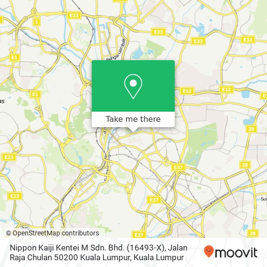 Nippon Kaiji Kentei M Sdn. Bhd. (16493-X), Jalan Raja Chulan 50200 Kuala Lumpur map