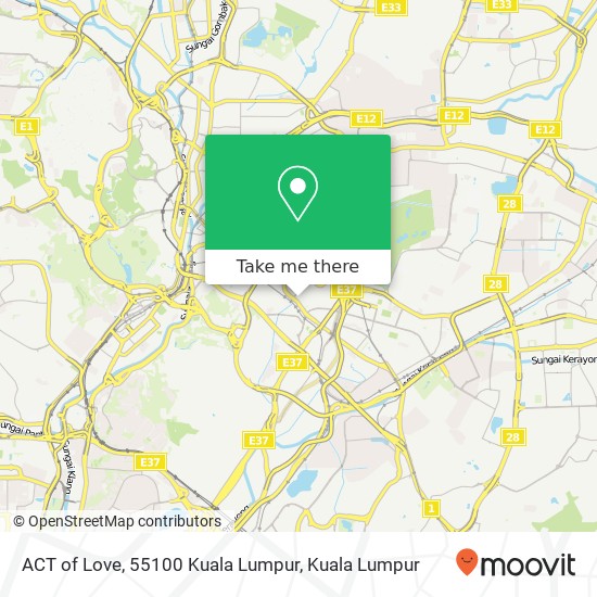 Peta ACT of Love, 55100 Kuala Lumpur