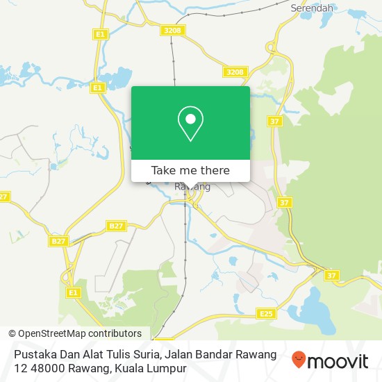 Pustaka Dan Alat Tulis Suria, Jalan Bandar Rawang 12 48000 Rawang map