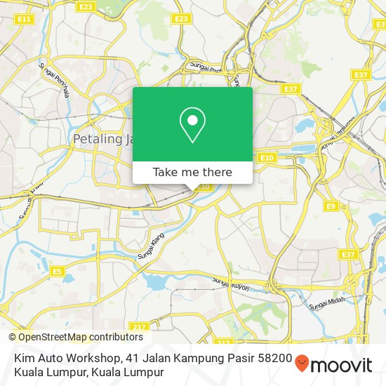 Peta Kim Auto Workshop, 41 Jalan Kampung Pasir 58200 Kuala Lumpur