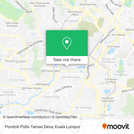 Peta Pondok Polis Taman Desa