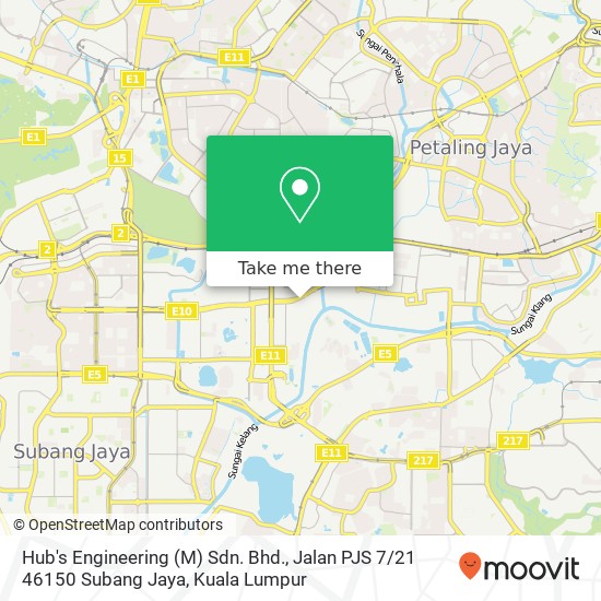 Hub's Engineering (M) Sdn. Bhd., Jalan PJS 7 / 21 46150 Subang Jaya map