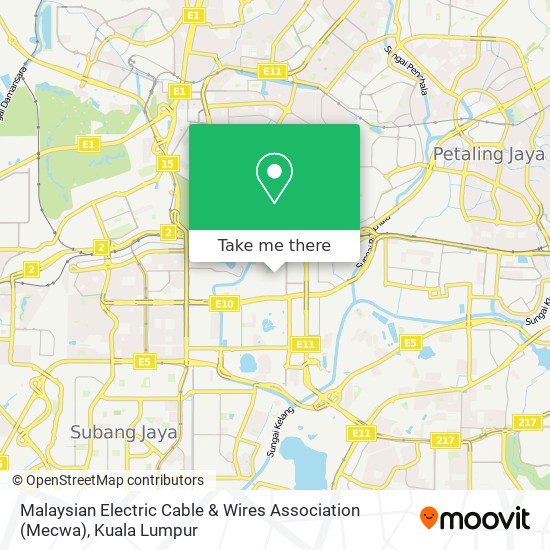 Malaysian Electric Cable & Wires Association (Mecwa) map