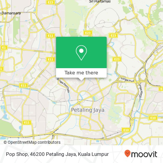 Peta Pop Shop, 46200 Petaling Jaya