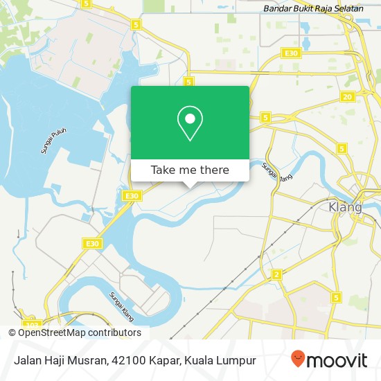 Peta Jalan Haji Musran, 42100 Kapar