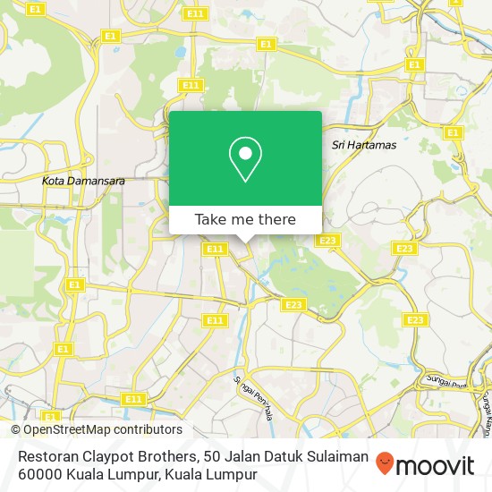 Peta Restoran Claypot Brothers, 50 Jalan Datuk Sulaiman 60000 Kuala Lumpur