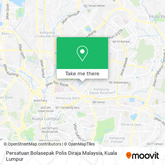 Persatuan Bolasepak Polis Diraja Malaysia map