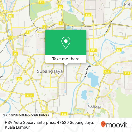 PSV Auto Speary Enterprise, 47620 Subang Jaya map