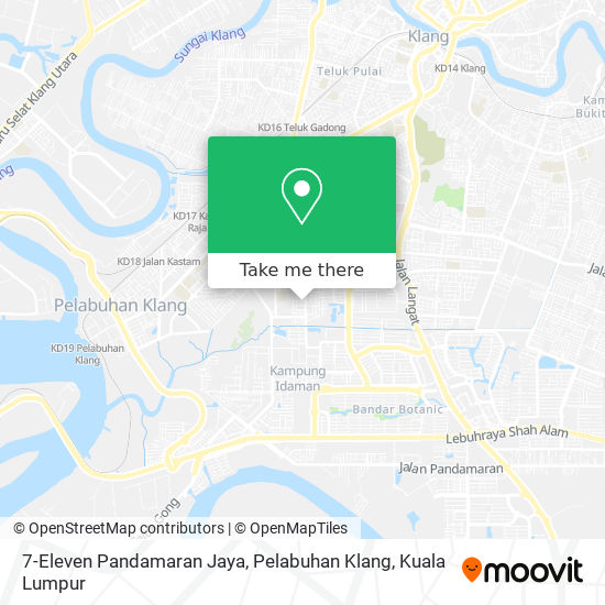 Peta 7-Eleven Pandamaran Jaya, Pelabuhan Klang