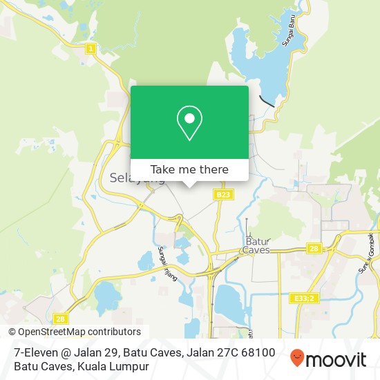 Peta 7-Eleven @ Jalan 29, Batu Caves, Jalan 27C 68100 Batu Caves