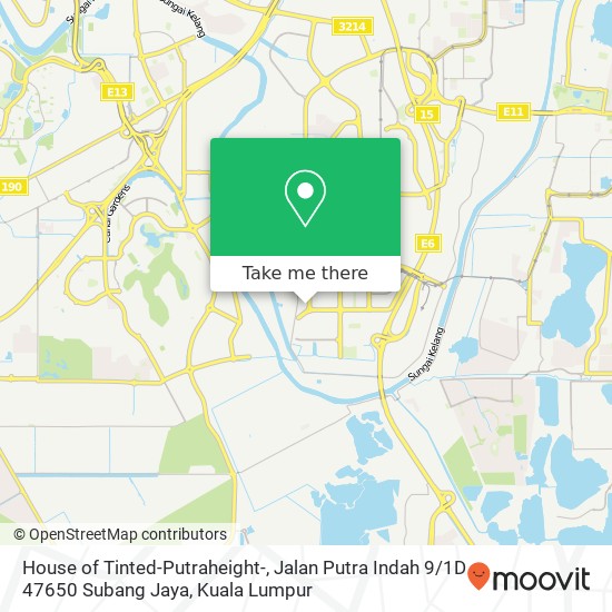 House of Tinted-Putraheight-, Jalan Putra Indah 9 / 1D 47650 Subang Jaya map