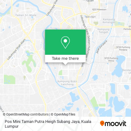 Pos Mini Taman Putra Heigh Subang Jaya map