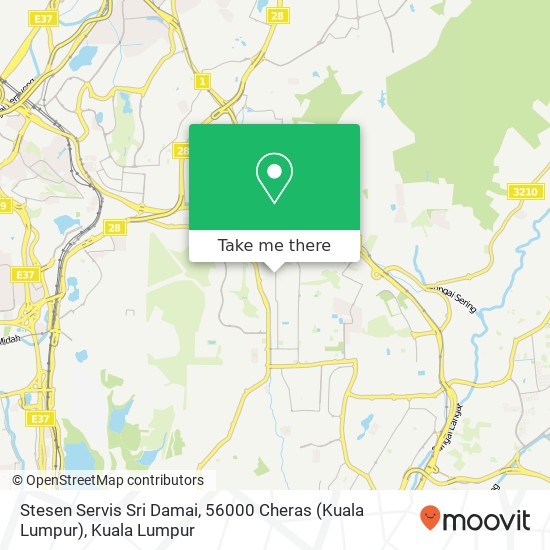 Peta Stesen Servis Sri Damai, 56000 Cheras (Kuala Lumpur)
