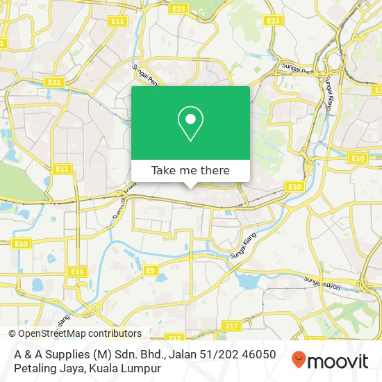 A & A Supplies (M) Sdn. Bhd., Jalan 51 / 202 46050 Petaling Jaya map