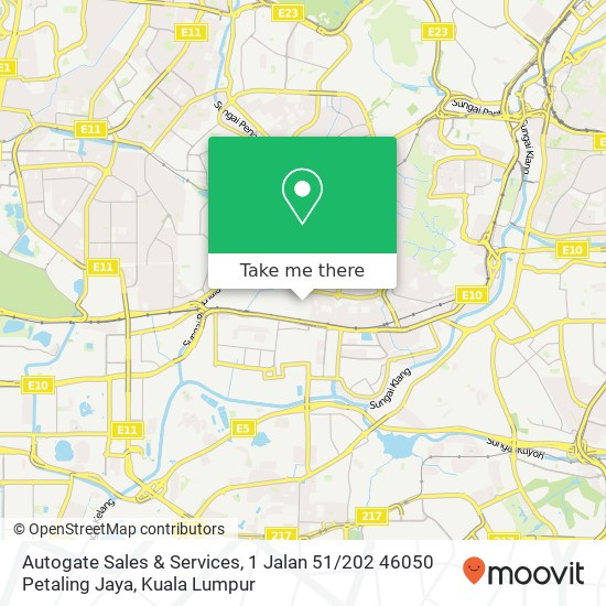 Autogate Sales & Services, 1 Jalan 51 / 202 46050 Petaling Jaya map