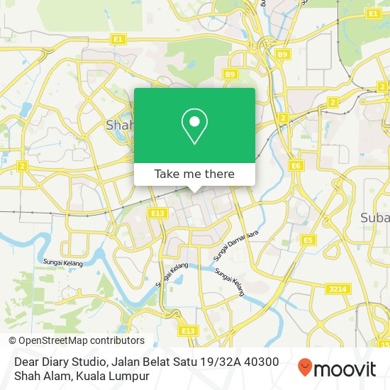 Dear Diary Studio, Jalan Belat Satu 19 / 32A 40300 Shah Alam map