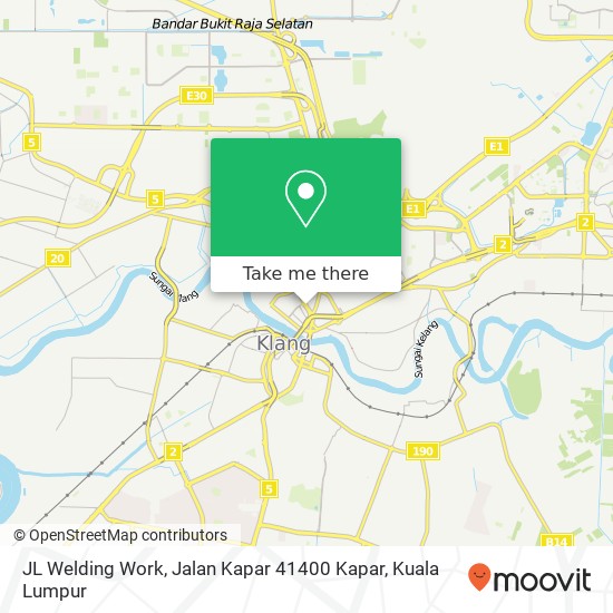 Peta JL Welding Work, Jalan Kapar 41400 Kapar