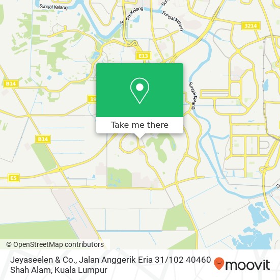 Jeyaseelen & Co., Jalan Anggerik Eria 31 / 102 40460 Shah Alam map