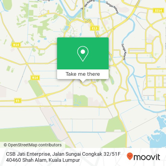 Peta CSB Jati Enterprise, Jalan Sungai Congkak 32 / 51F 40460 Shah Alam