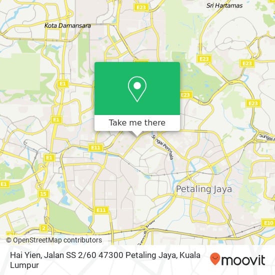 Hai Yien, Jalan SS 2 / 60 47300 Petaling Jaya map