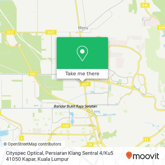 Cityspec Optical, Persiaran Klang Sentral 4 / Ku5 41050 Kapar map