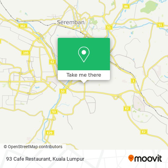 93 Cafe Restaurant map