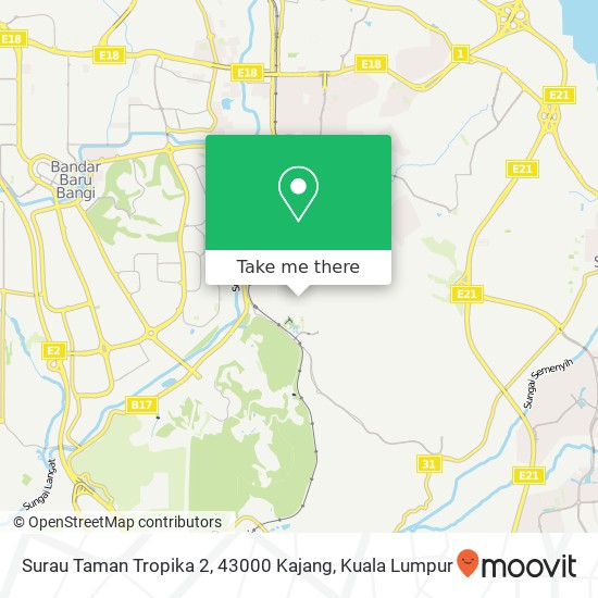 Surau Taman Tropika 2, 43000 Kajang map